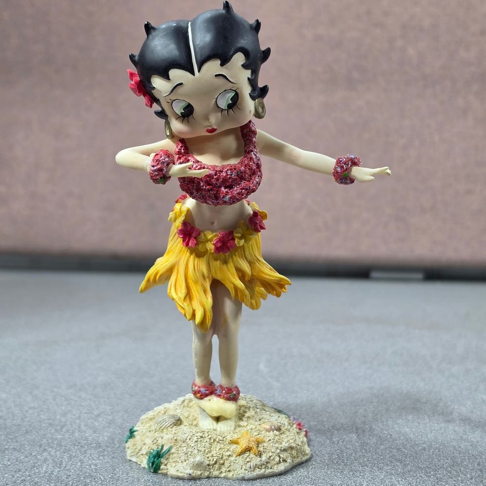Betty Boop Hula Dancer Figurine Excellent Tropical Bobble Statue